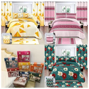 LILIANNA Premium 8 Pcs King Bedspread Set, 230x250cm Modern Bedding Collection Ready to Ship