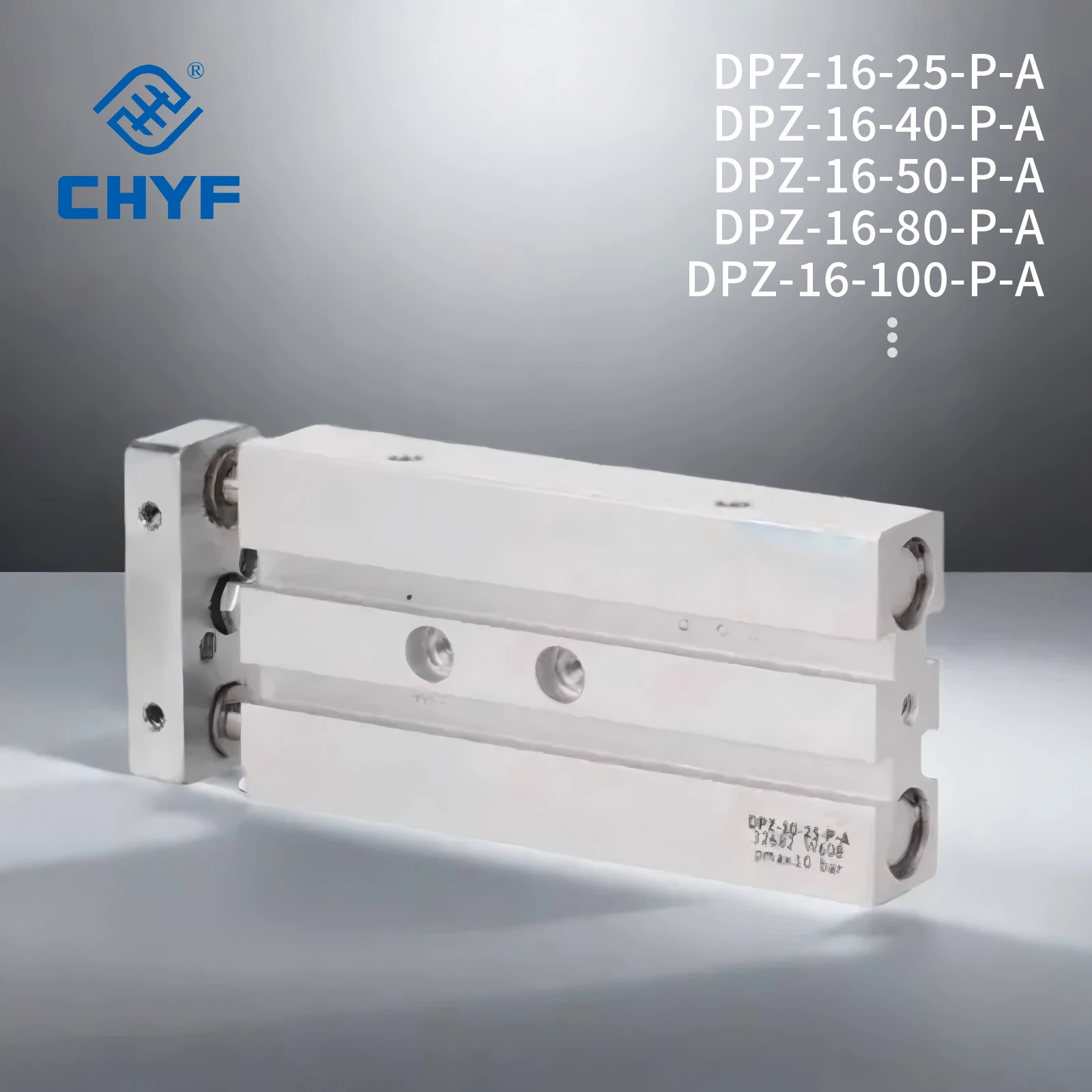product chyf dpz series twin cylinder high load bearing capacity large piston rod distance dpz 10 10 p a-5