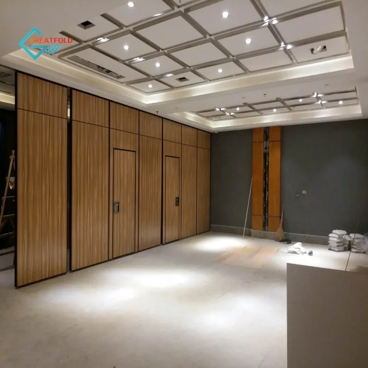 Folding Operable Sliding Movable Soundproof Partition Wall Including Track Hardware Rollers Accessories