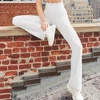 white  flared legging