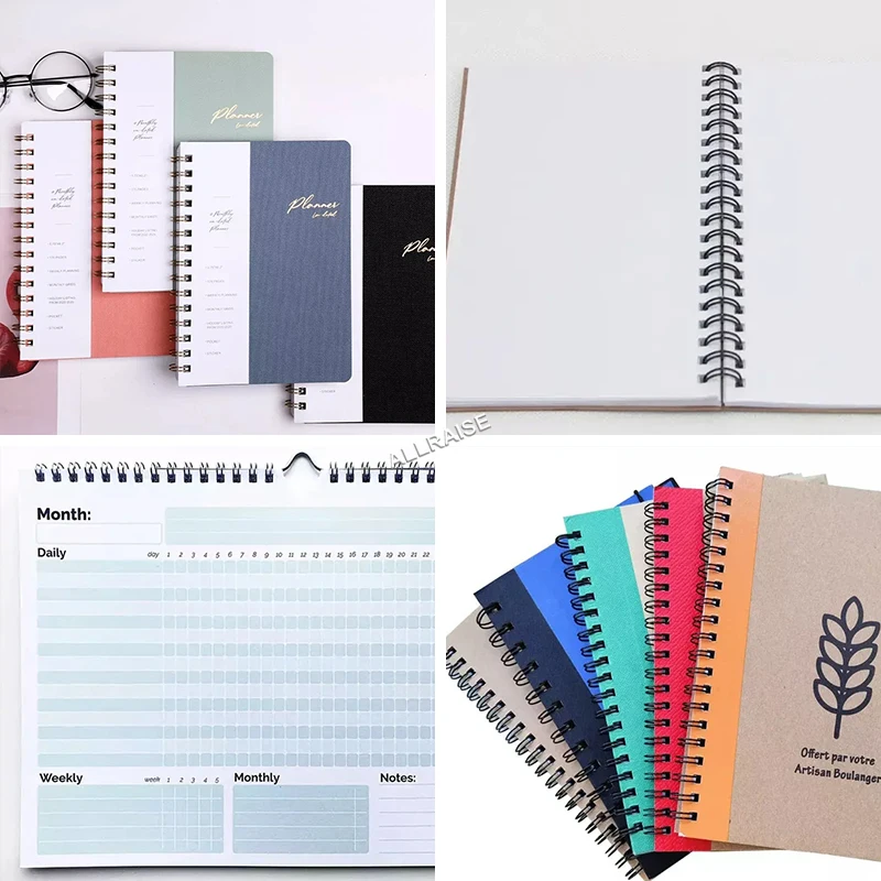 Automatic Electric Exercise Book Metal Coil Spiral Wire O Binding Machine for Calendar Double Loop Notebook Binding Machine
