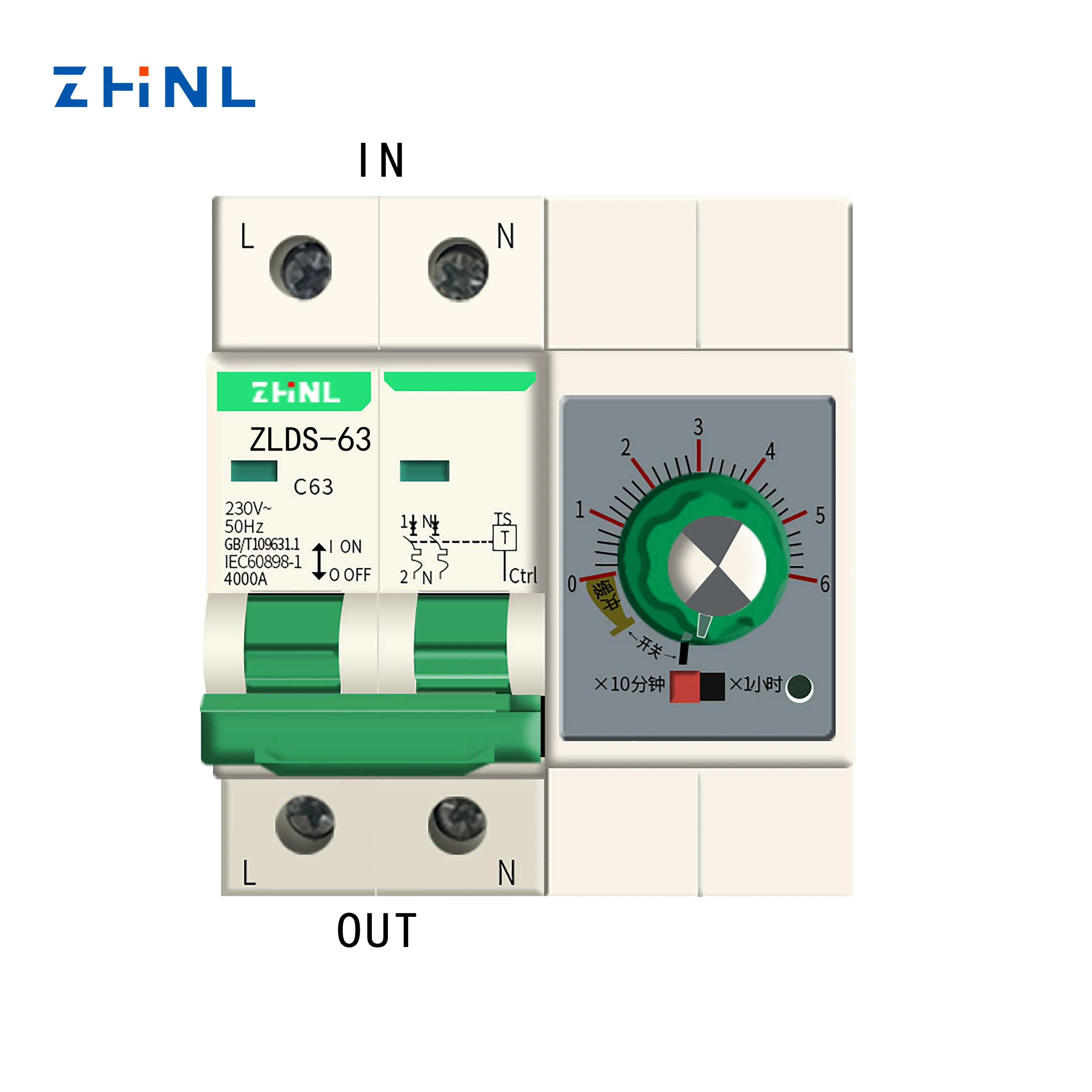 Adjustable Single Phase Knob Countdown Timer Circuit Breaker 2P 4P ...