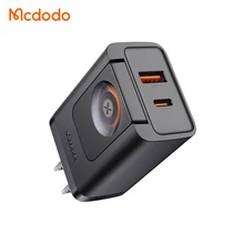 Mcdodo 504 US Plug 2-in-1 30W Travel Charger with Built-in Watch Wireless Charger 2.5W Removable 3 Output PD Travel Wall Charger