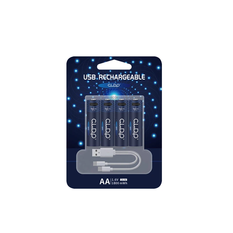 1.5 V Aa Rechargeable Battery Usb Type C Double Aa Rechargeable