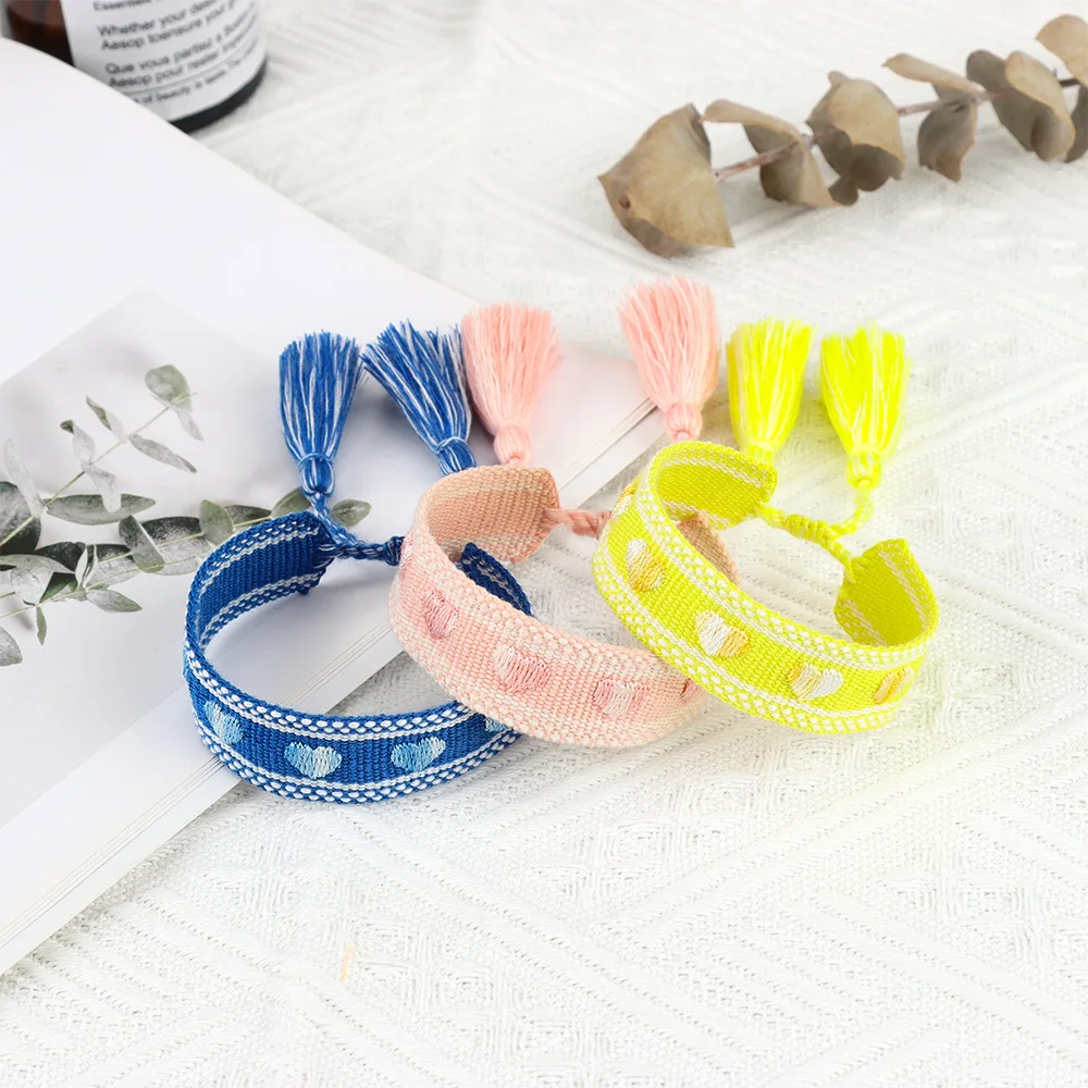 12 Bracelets D'amitié Tissés à La Main - Arc-en-ciel, Pour Homme, Femme, Enfant - 4