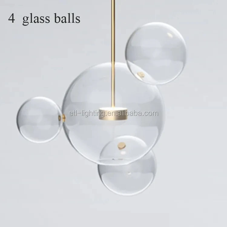 Bubble Hanging Pendant Led Glass Chandelier Lighting American Kitchen ...