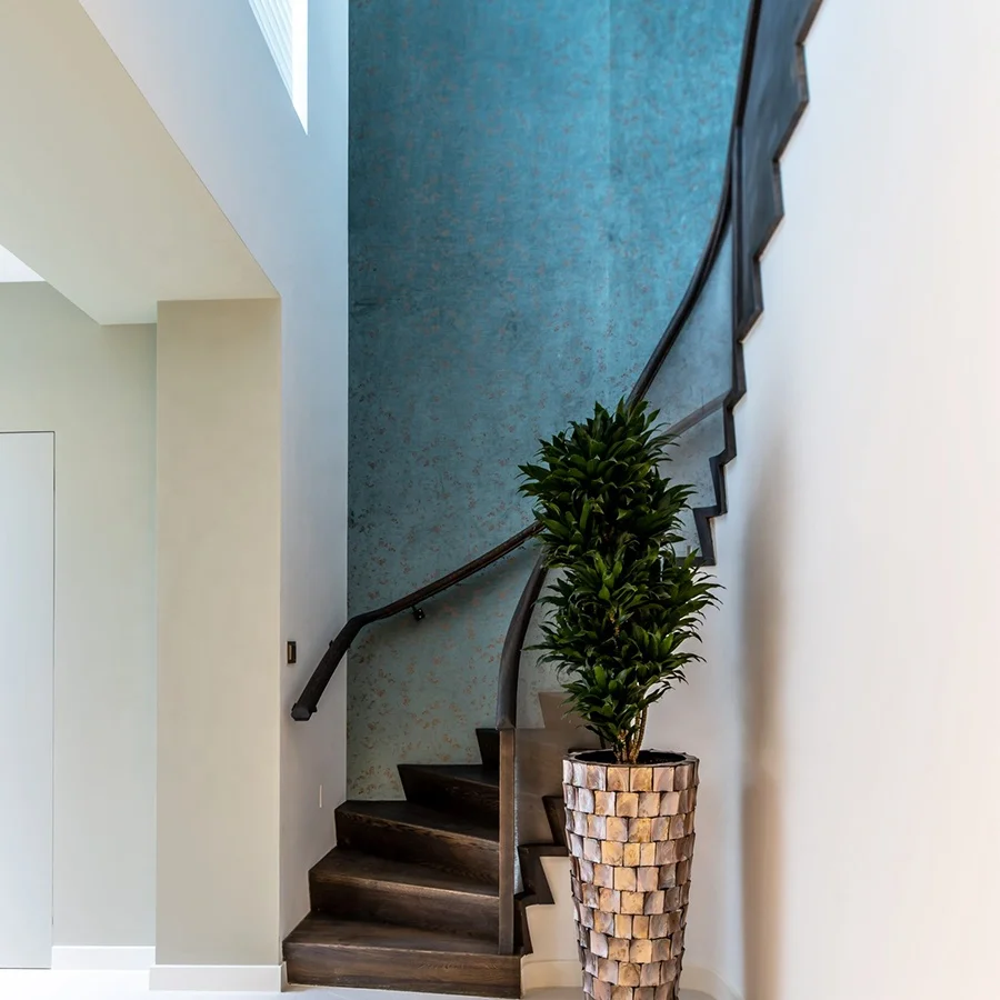 China GAOBO Staircase Factory Canada and USA Modern Style Stair Safety Floating Red Oak Stair Glass Balustrade Staircase Design