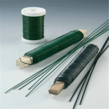 26 gauge floral wire green printed