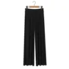 Pantalon noir à jambes larges