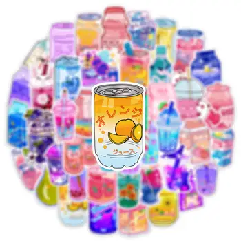 New Design 50pcs/bag cute BOBA Bubble Milk Tea Waterproof PVC Vinyl Removable  kawaii stickers