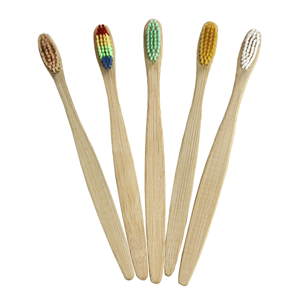 private label bamboo toothbrush with charcoal bristles - buy