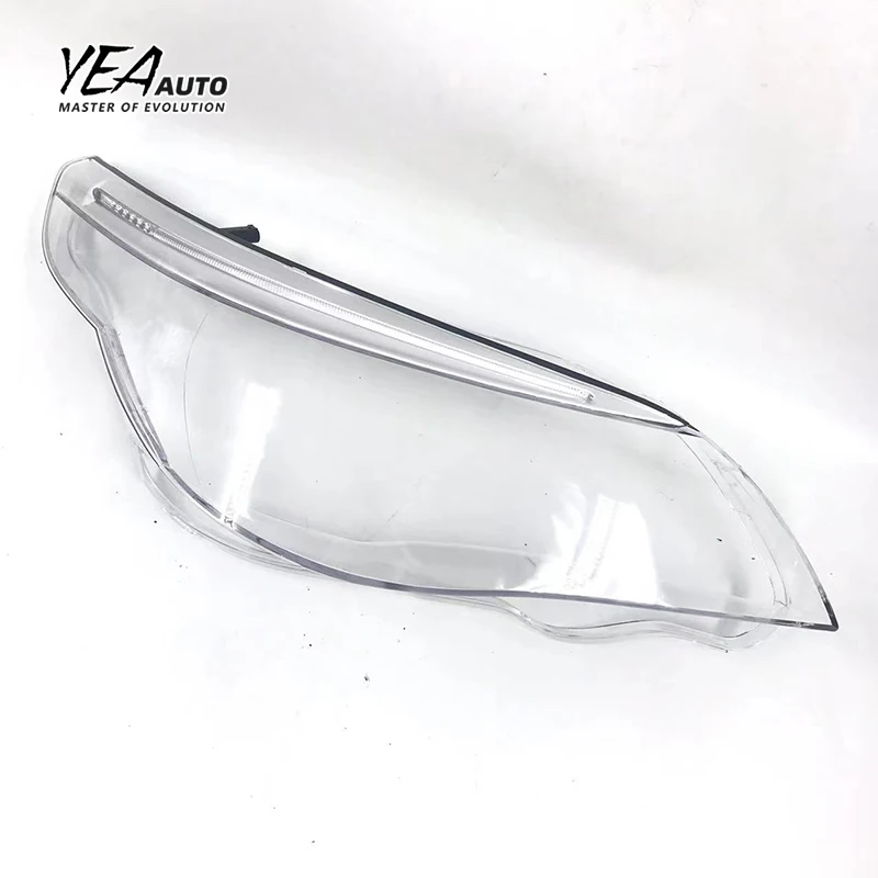 product yea auto car headlight glass pc lampshade cover lens for bmw 5 series e60 headlamp glass shade lens cover 2004   2010-31