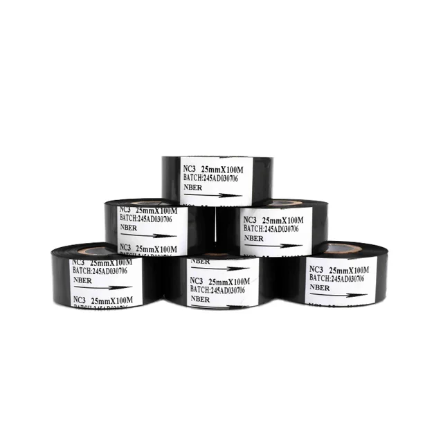 SCF900 25mm*100mCoding Machine Ribbon Suitable for HP241B HP241G HP501 Hot Coding Machine Carbon Ribbon Packaging Machine Ribbon 4