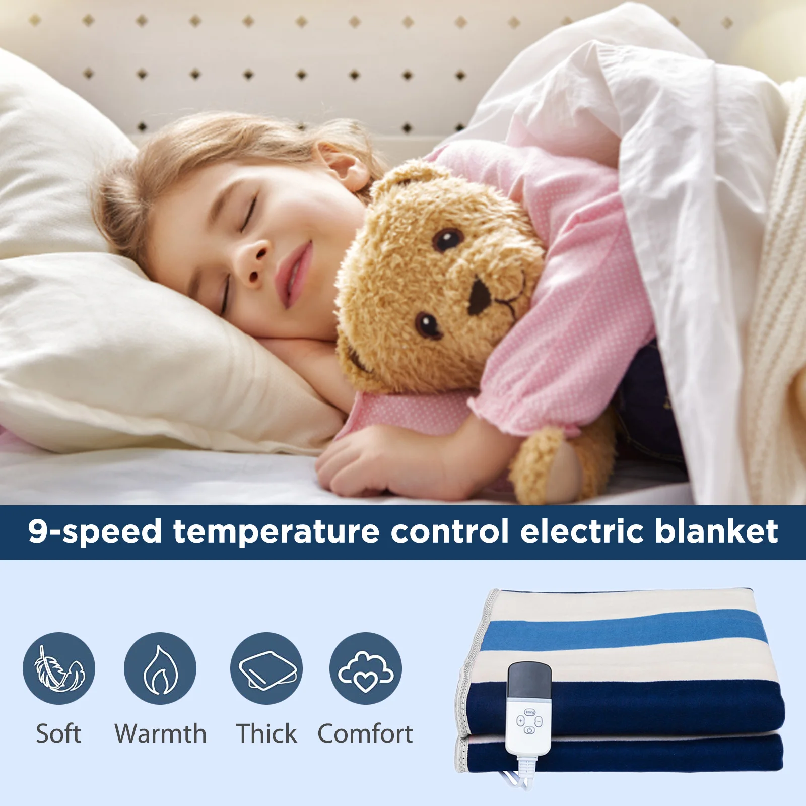 Electric Blanket Eu Standard 230v220v Thick Heated Electric Blanket To
