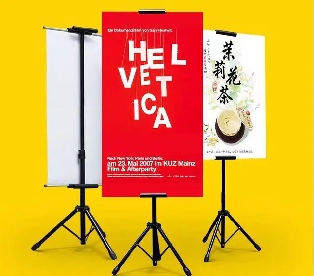 Vertical Triangular Floor Display Stand Billboard Kt Board Water Sign Poster Display Stand Suitable for Shopping Centers