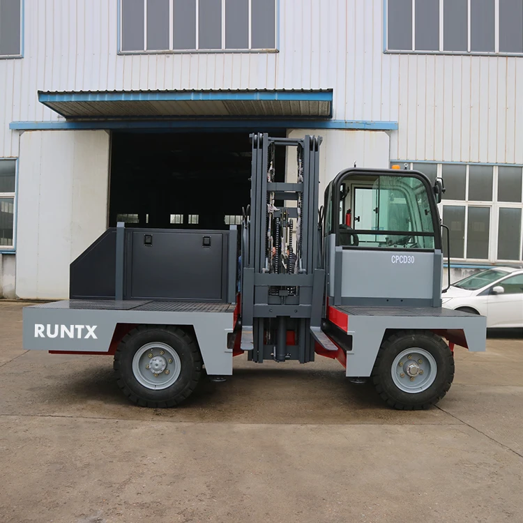 Runtx Engine 8 Ton 10 Ton Electric Side Loader Forklift Side Loading Forklift Truck with Hydraulic Positioner