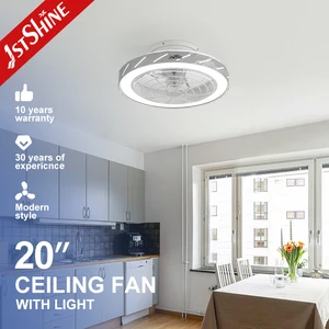 1stshine LED Ceiling Fan Orient Hidden Plastic Blades Energy Saving Modern Ceiling Fan