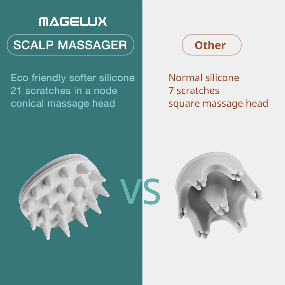Handheld Ixp7 Waterproof Mini Vibrating Scalp Electric Head Massager Silicone Rechargeable Shampoo Hair Brush Scalp Massager