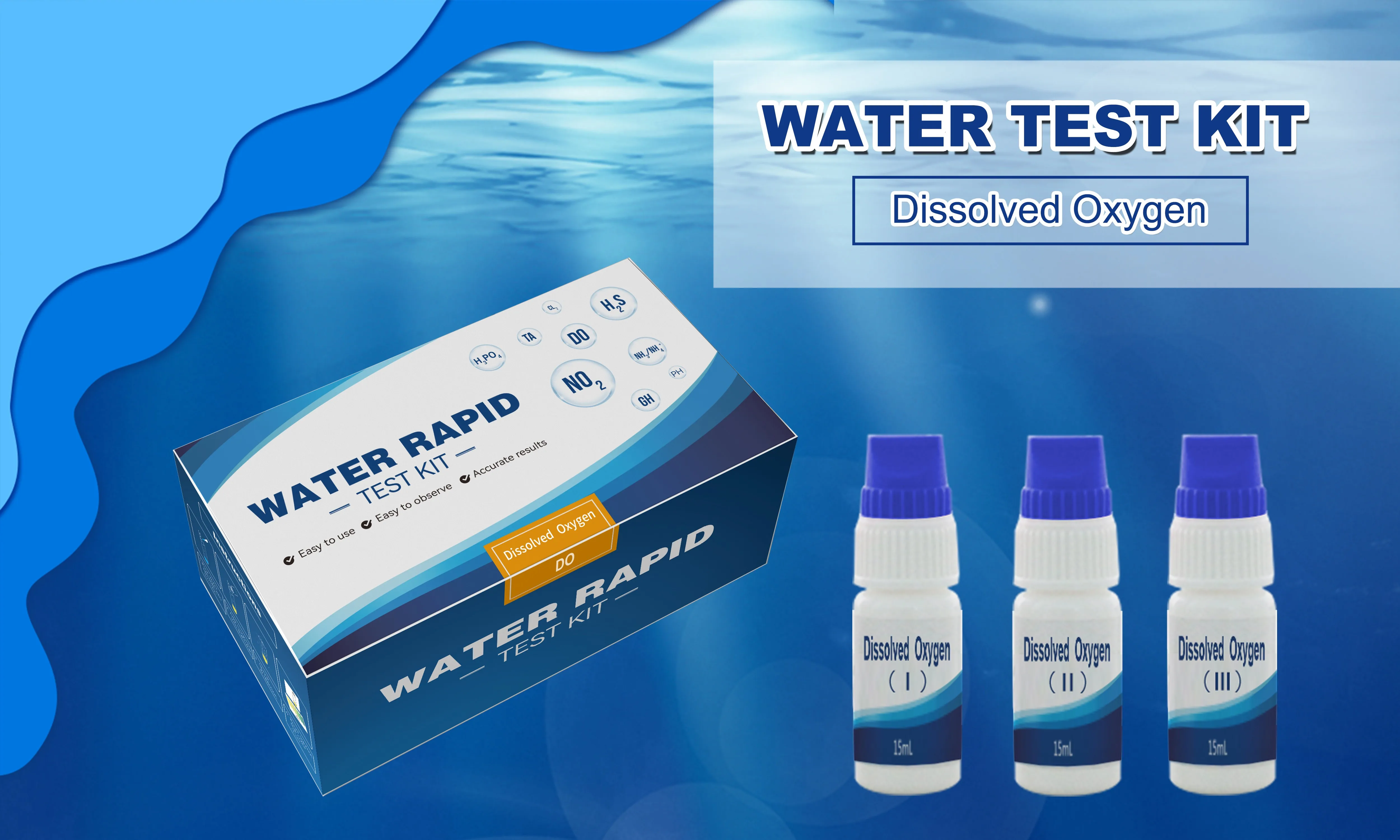 Rapid Test Dissolved Oxygen Test Kit,Aquaculture Aquarium Pool Water Do ...