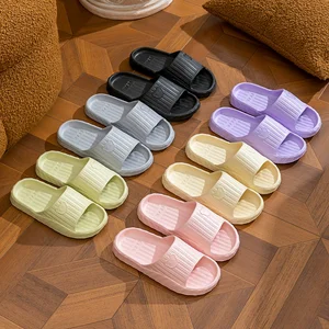 Couple's Candy Colors EVA Summer for Slippers Comfortable and Soft Waterproof Bathroom Home for Slippers