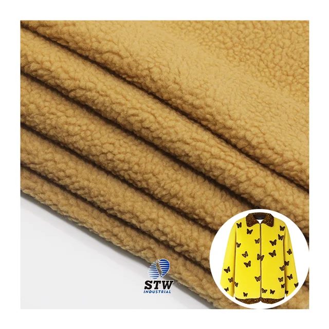 Factory Custom Printing 100%polyester Sherpa Fabric for Garment Sherpa