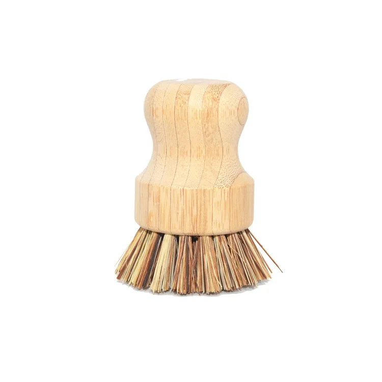 Bamboo Dish Scrub Brushes, Kitchen Wooden Cleaning Scrubbers Set