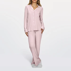 Skin Friendly Womens Loungewear Lenzing Modal Lounge Sleep Set Soft Pajamas Pj Set for Ladies