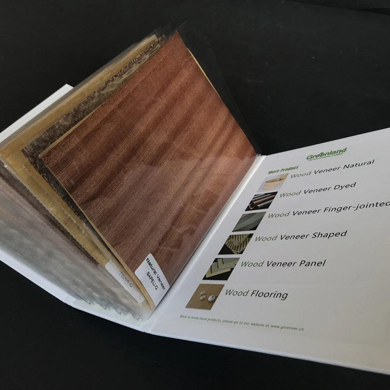 New Design Engineered Wood Veneer Sample Book 200 Options Natural and Dyed Veneer for Hotel Application