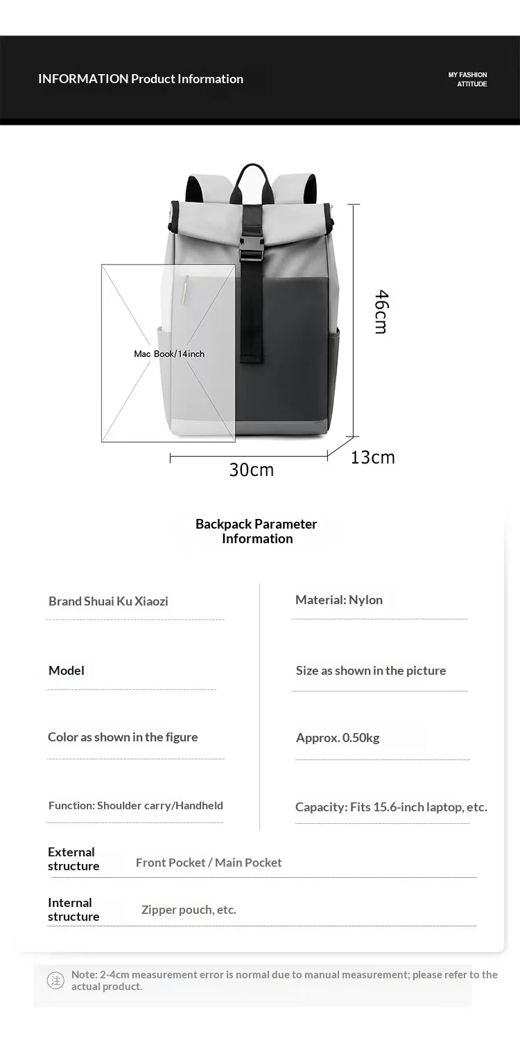 Leisure Large Capacity Backpack, Computer Bag, Travel Bag, Student Backpack, Enterprise Customized logo preview 4
