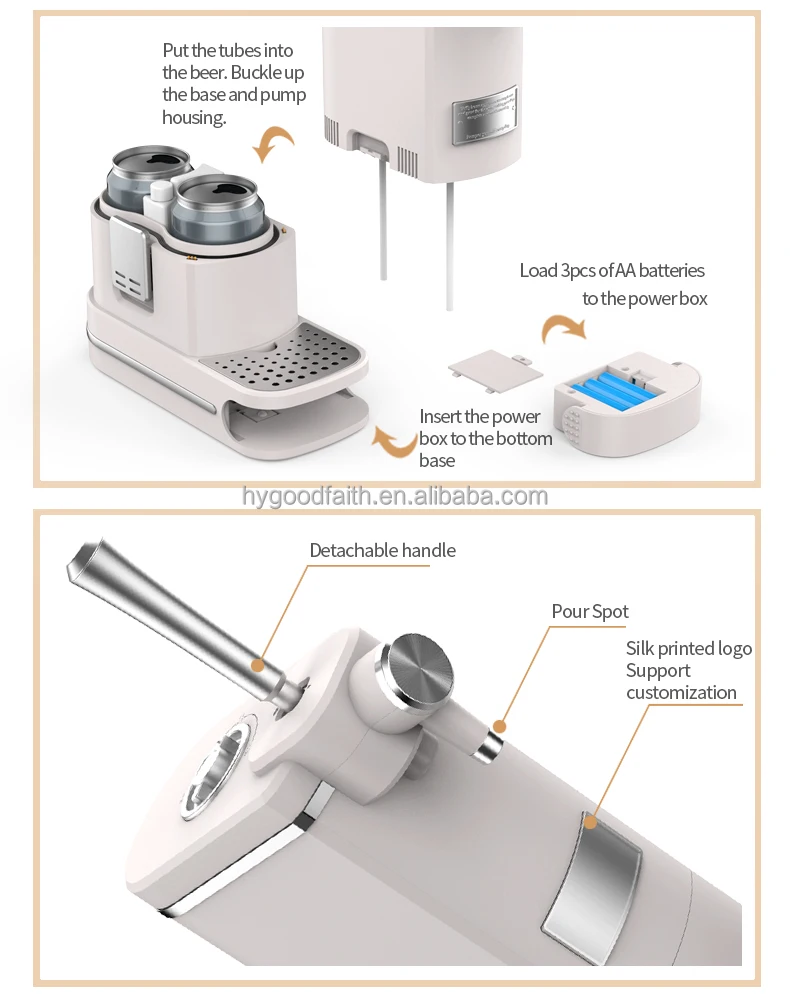 Ultrasonic Vibration Electric Beer Foam Maker Premium Tabletop Beer Tap Dispenser for Canned and Bottled Beer details