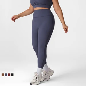 Naked Feeling High Waist Leggings with Butt Lift Design Plus Size Tummy Control 7/8 Length Fall Activewear