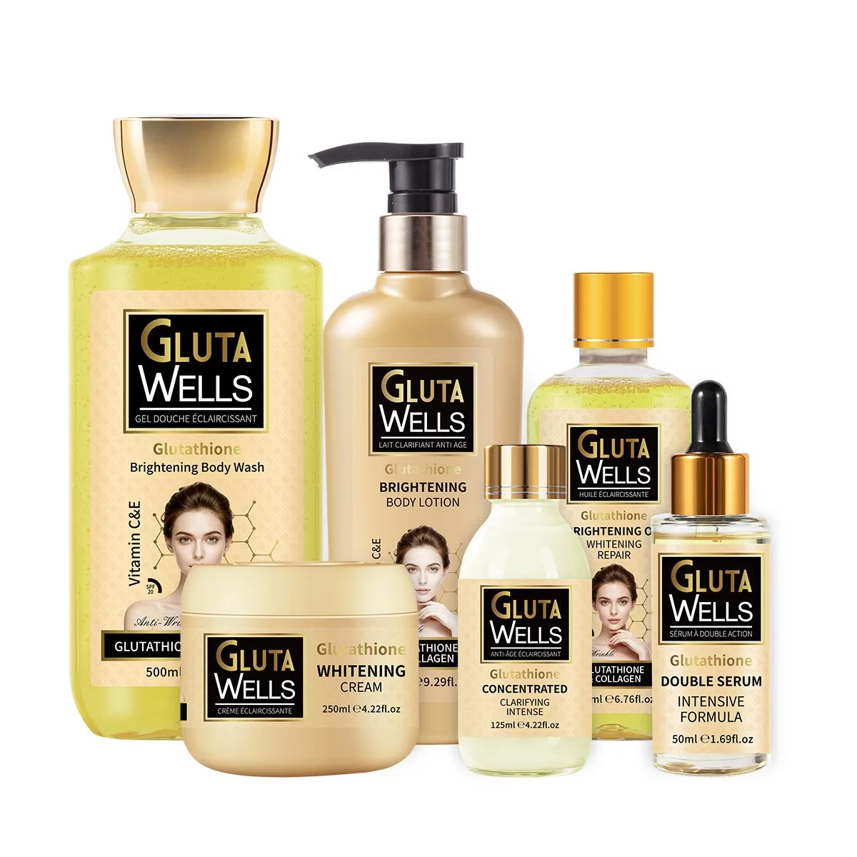 skincare with glutathione Glutathione Brightening Skincare Kit, Facial Moisturizing Cream for Skin  Tone Improvement| Alibaba.com