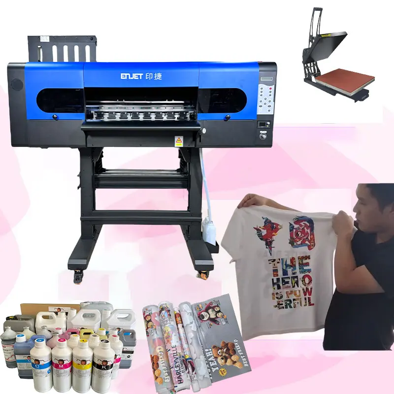 Chinese Factory t Shirt Printing Near Me Digital Inkjet t Shirt Pet Film  Printer With White Powder Shaker 2pcs 13200 4720 Head