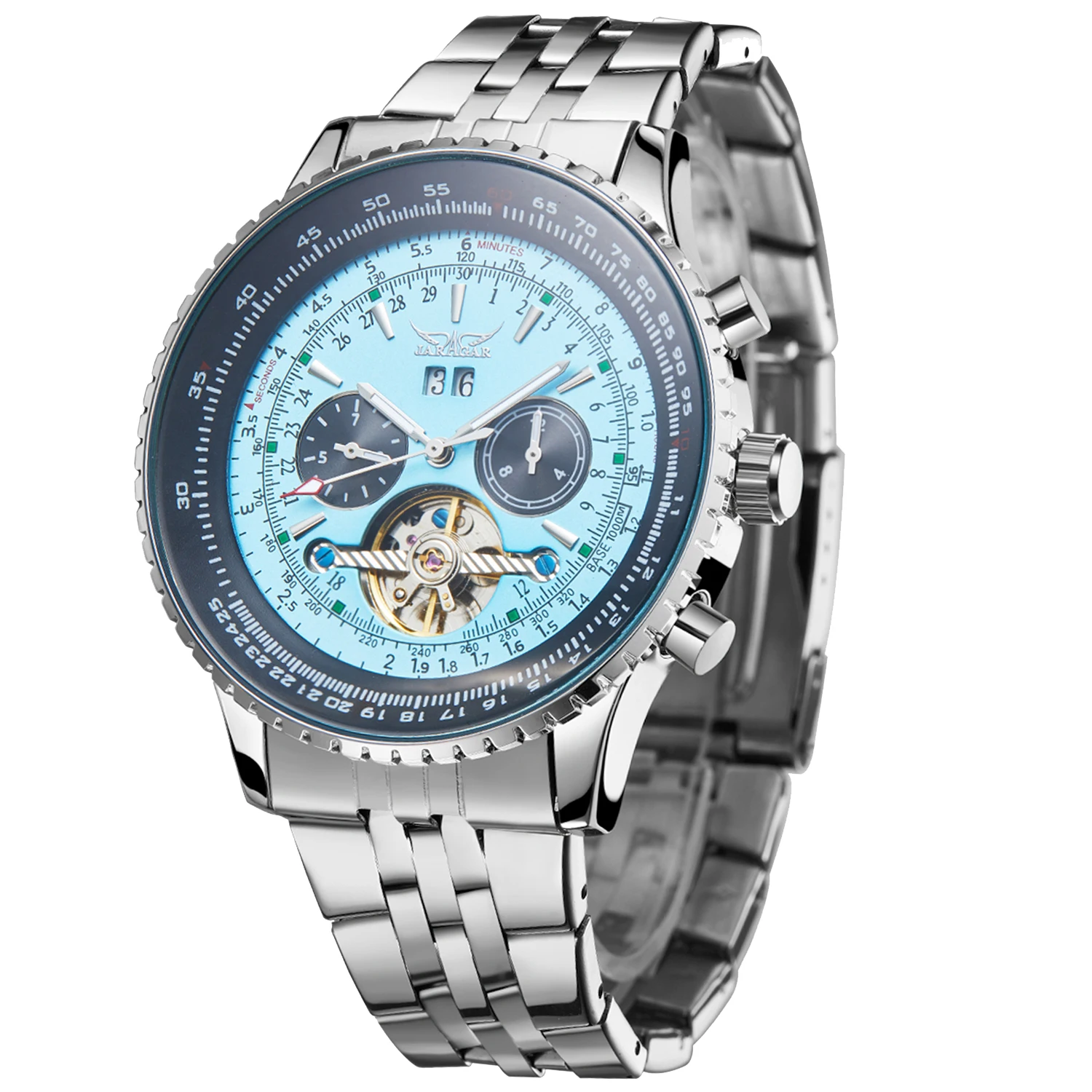 中国工場Jargar自動巻きムーブメントTourbillonステンレス鋼フライング 