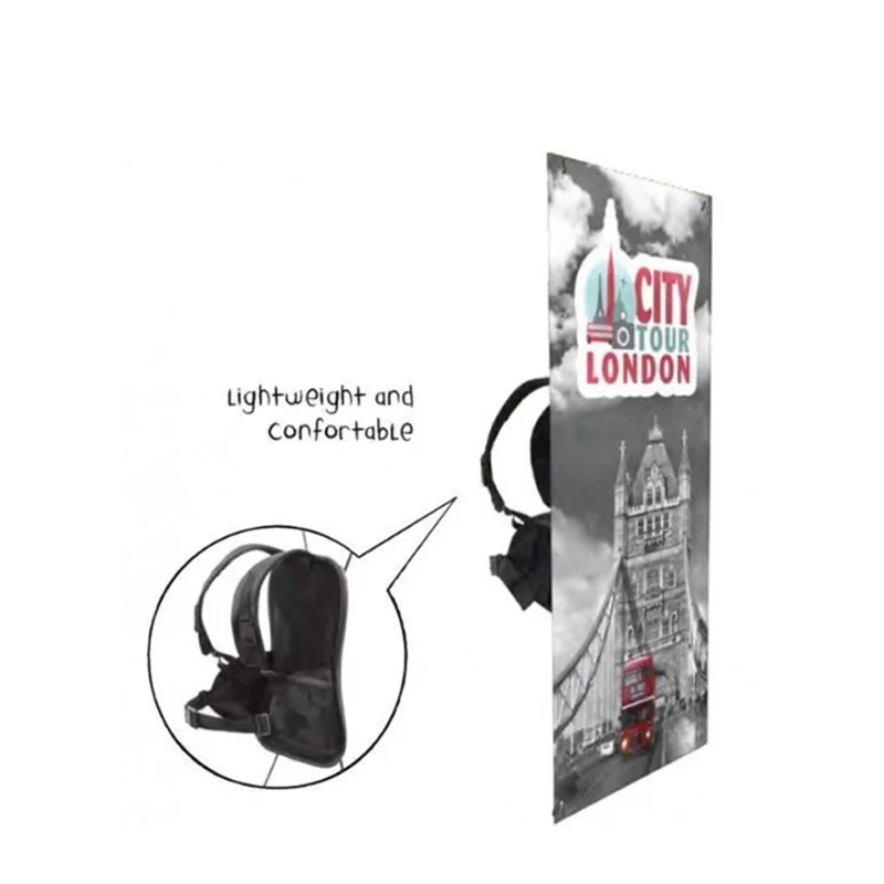 Пользовательский наружный рекламный маркетинг уличный рюкзак флаг и