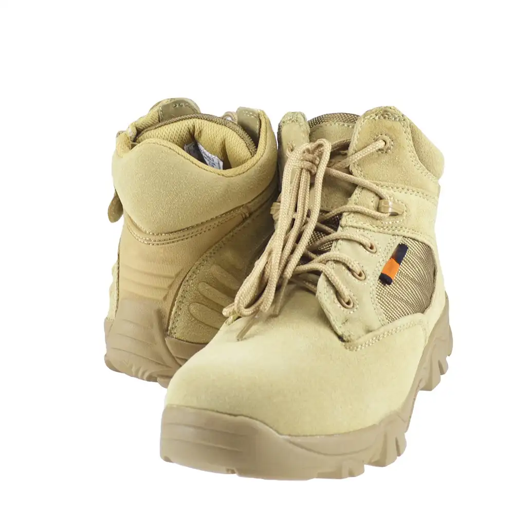 Botas militares tácticas de cuero genuino para el desierto, moda, cómodas,  duraderas