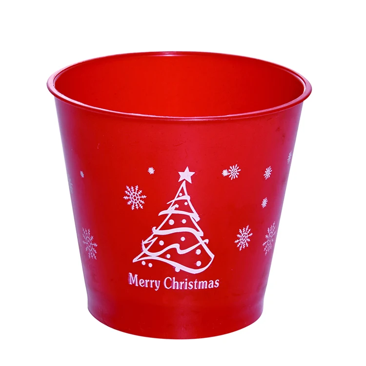 Disposable PS Mousse Container 170ml Christmas Printing Pudding Plastic Cup