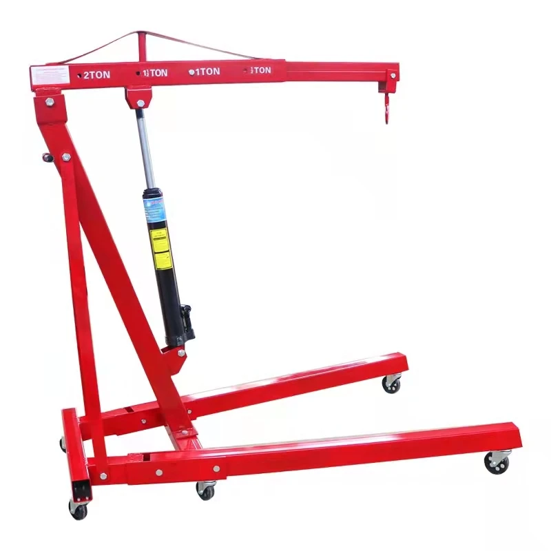 2 Ton Hydraulic Folding Engine Crane Stand Hoist Lift Jack With Wheels