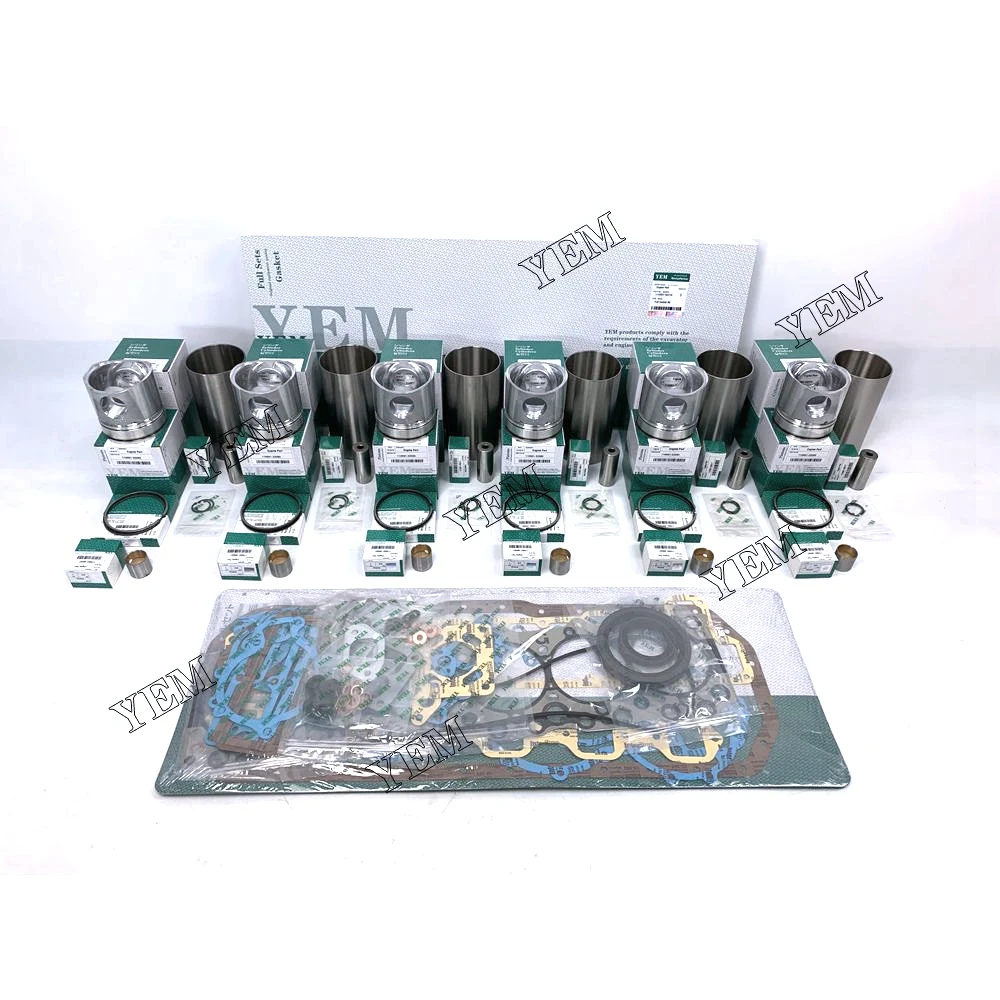 D13 Repair Kit With Head Gasket Set Piston Rings Liner for Volvo Skid Steer Loaders Engine