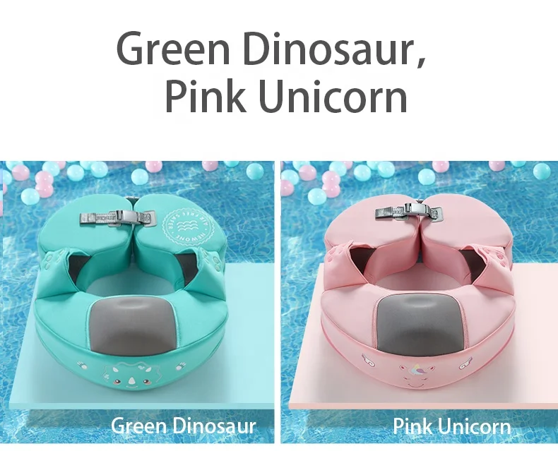 Bouée de natation pour bébé - Motif dinosaure vert - Bouée de natation