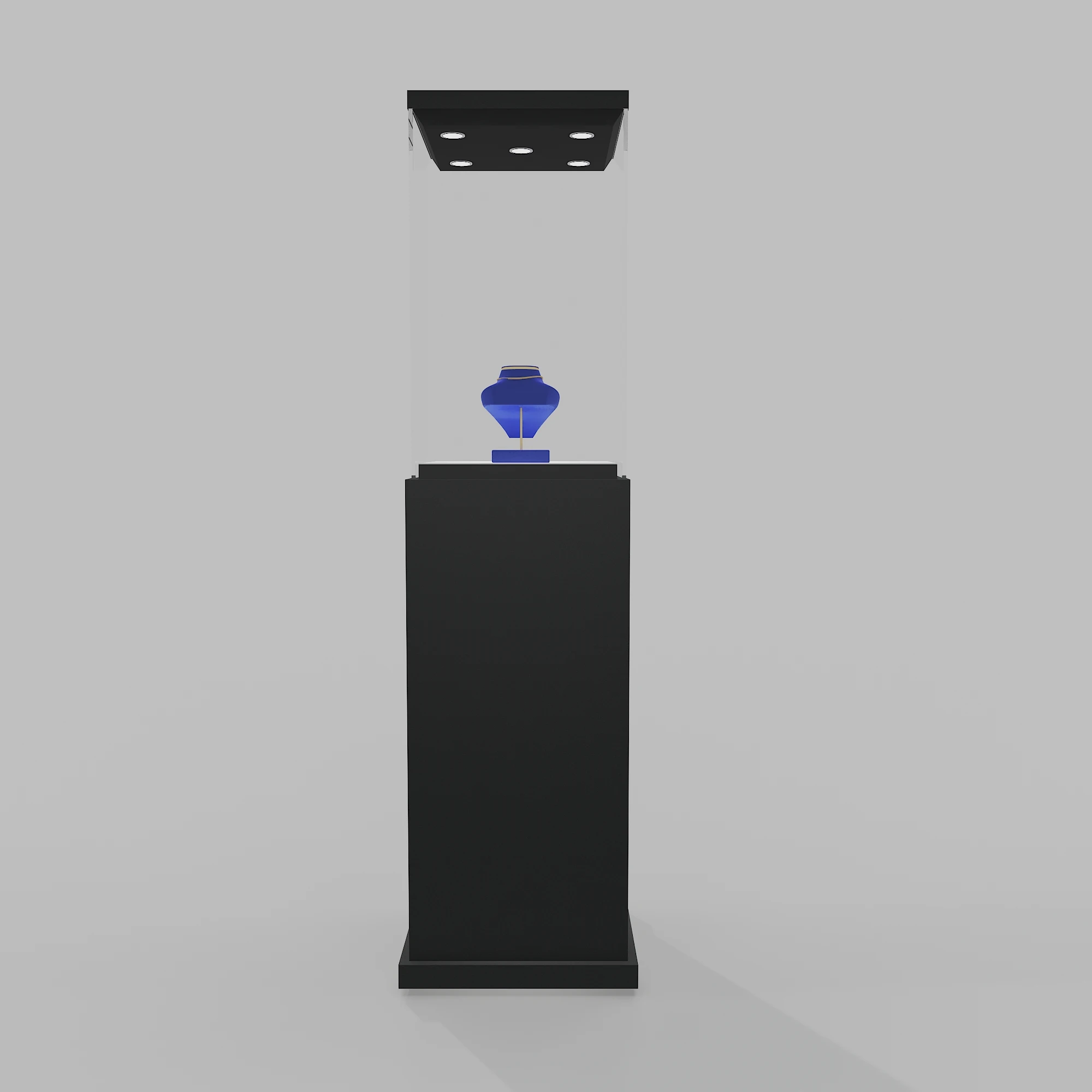 High-End Custom Black Modern Wood Museum Display Case Elegant Modern Showcase Counter LED Light Watch Jewelry Display Cabinet