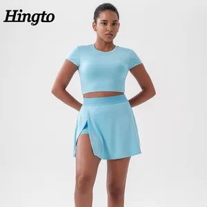 ODM 2026 New Arrival Golf Pickleball Wear 2 Pcs Sports Skirts Sets Badminton Tennis Clothing Quick Dry Women Sports Dress Set