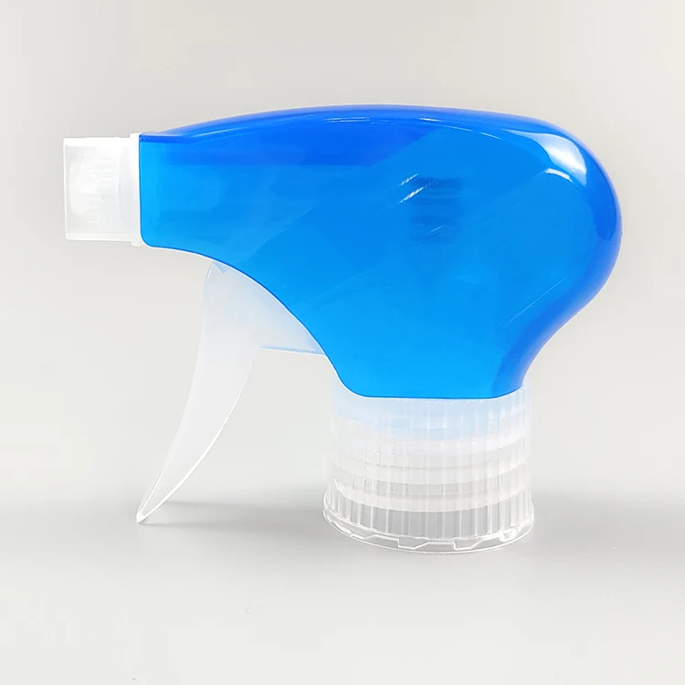 Factory Supply Custom Transparent Blue Color Plastic Trigger Sprayer 28mm for Daily Cleaning & Household Cleaning manufacture