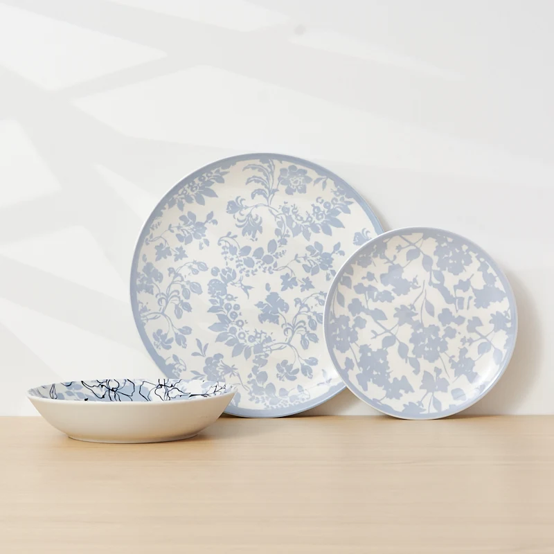 Wholesale Custom Made White Porcelain Dinnerware Sets Various Sizes Dinner Plates for Hotels