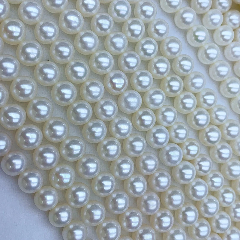 Zhuji China Natural Round 1A -6A White Pearl String Factory Price Freshwater Pearl String Women's