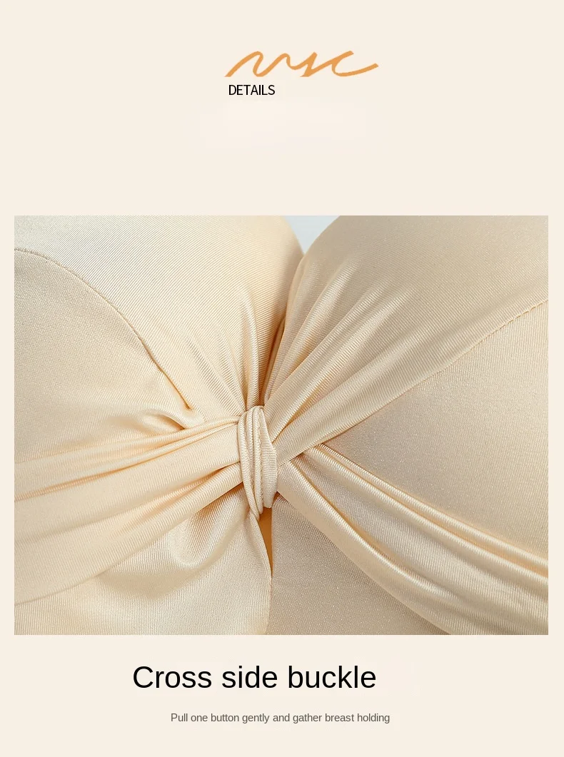 Zoyiame Big Cup Strapless Bras Plus Size Nonslip Invisible Bra