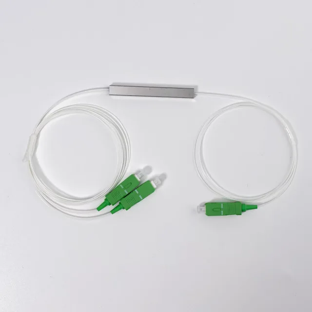 OEM Mini Steel Type PLC Splitter Block Less 1x2 and 1x4 G657A1 with SC APC Plc Splitter Connector for 4G and 3G Networks