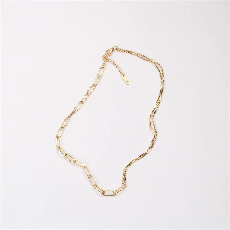 Joolim Jewelry 18k Gold Plated Safty Pin Mixed Choker Necklace