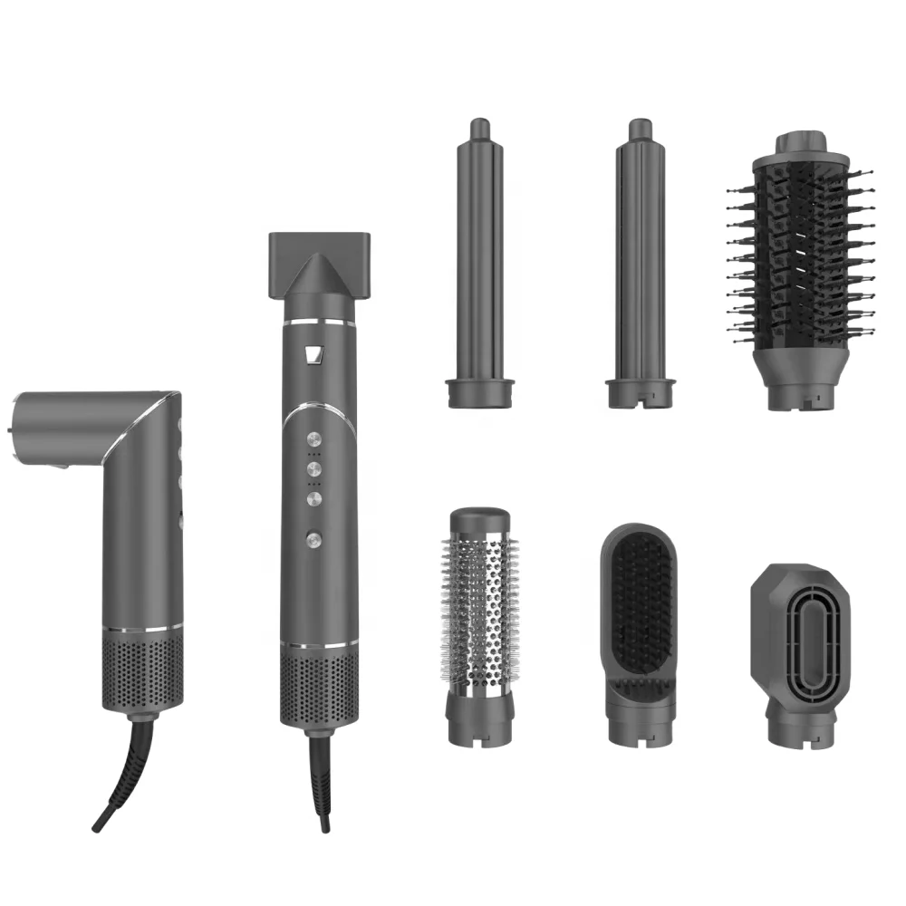7 in 1 Professional High Speed Hot air Hair Dryer Brush 110000 RPM Blow Detachable Design Styling Tools for