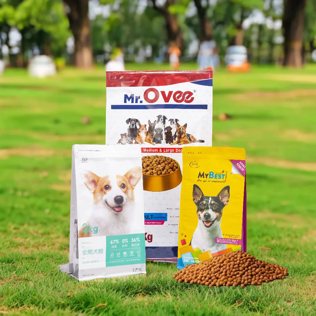 Custom large flat bottom royal cat pet food packaging plastic bags for dog food 500g1kg 2.5kg 10kg 15kg 20kg packaging bag